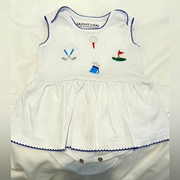 Sammy + Nat Girl's Riley Golf Embroidered Romper - Picture 1 of 3